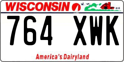 WI license plate 764XWK