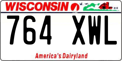 WI license plate 764XWL