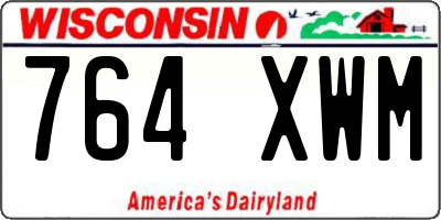 WI license plate 764XWM