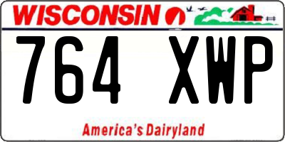 WI license plate 764XWP