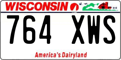 WI license plate 764XWS