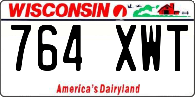 WI license plate 764XWT