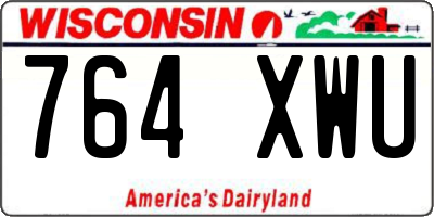 WI license plate 764XWU