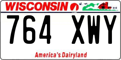 WI license plate 764XWY