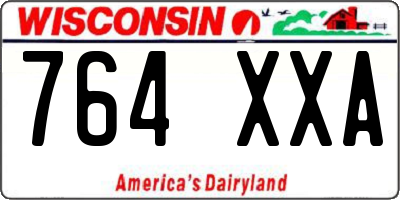 WI license plate 764XXA