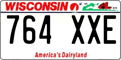 WI license plate 764XXE