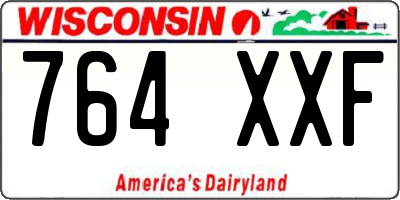 WI license plate 764XXF