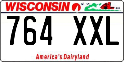 WI license plate 764XXL