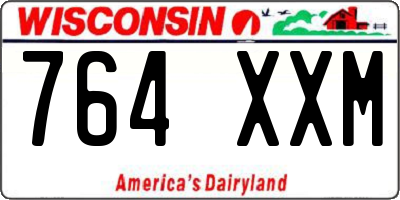 WI license plate 764XXM