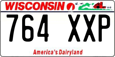 WI license plate 764XXP