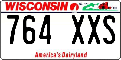WI license plate 764XXS