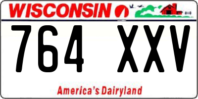 WI license plate 764XXV