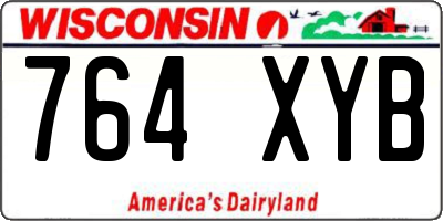 WI license plate 764XYB