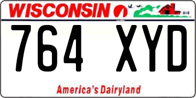 WI license plate 764XYD