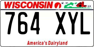 WI license plate 764XYL