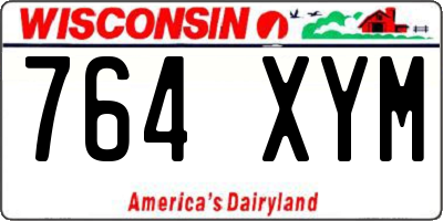 WI license plate 764XYM