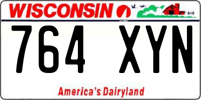 WI license plate 764XYN