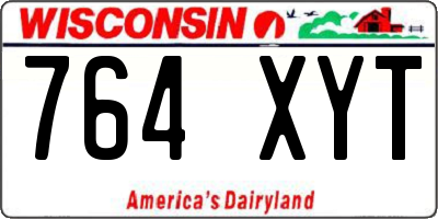 WI license plate 764XYT