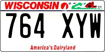 WI license plate 764XYW