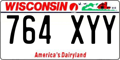 WI license plate 764XYY