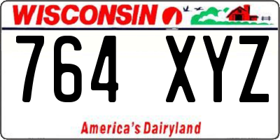 WI license plate 764XYZ