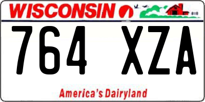 WI license plate 764XZA