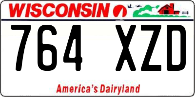 WI license plate 764XZD