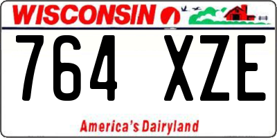 WI license plate 764XZE