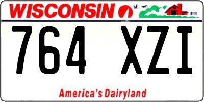 WI license plate 764XZI