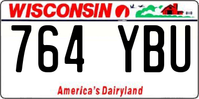 WI license plate 764YBU