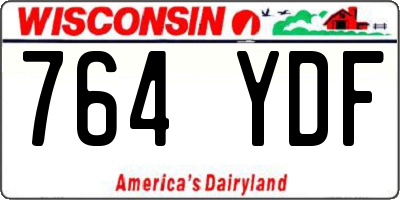 WI license plate 764YDF