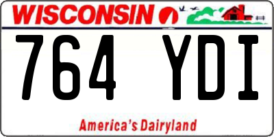 WI license plate 764YDI