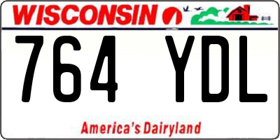 WI license plate 764YDL