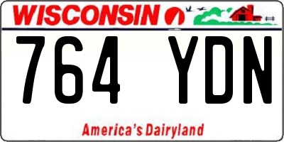 WI license plate 764YDN