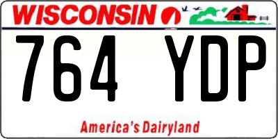 WI license plate 764YDP