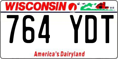 WI license plate 764YDT