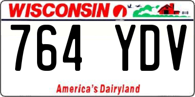 WI license plate 764YDV