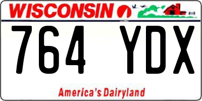 WI license plate 764YDX