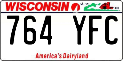WI license plate 764YFC
