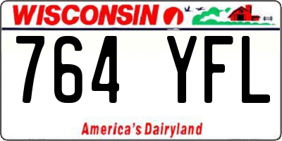 WI license plate 764YFL