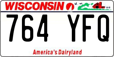 WI license plate 764YFQ