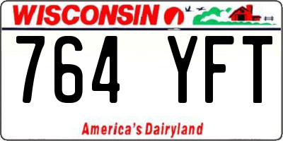 WI license plate 764YFT