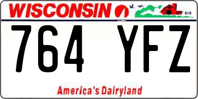 WI license plate 764YFZ