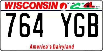 WI license plate 764YGB