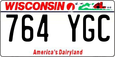 WI license plate 764YGC