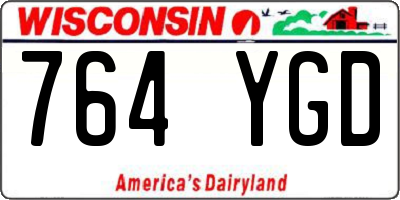WI license plate 764YGD