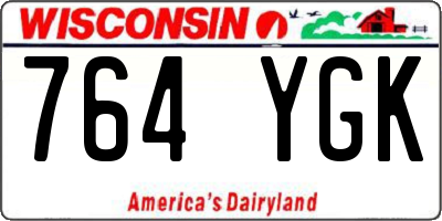 WI license plate 764YGK
