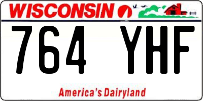 WI license plate 764YHF