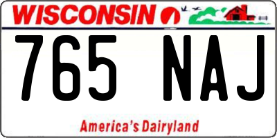 WI license plate 765NAJ