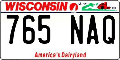 WI license plate 765NAQ